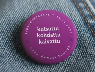 Seurakuntavaalit rintanappi