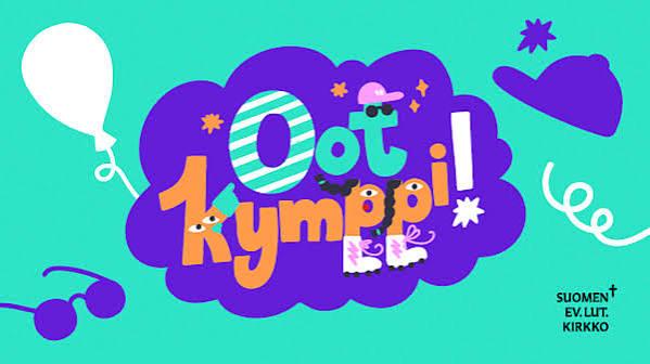 teksti oot kymppi, ilmapallo ja aurinkolasit